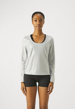 SEAMED SCOOP - Long sleeved top - silver shine