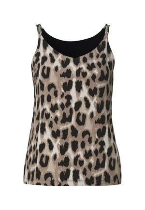 Street One, TOP MIT V-NECK UND DEKO-DETAIL - Débardeur - timeless beige