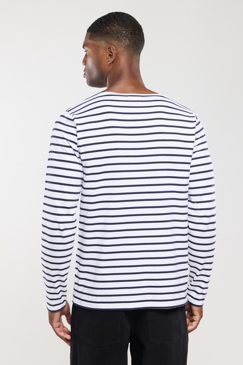 Armor lux PLOZÉVET MARINIÈRE Long sleeved top white blue