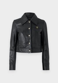 COACH SNAP FRONT SHRUNKEN JACKET - Lederjacke - black