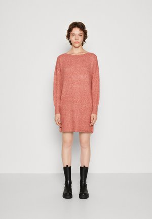 Vero Moda VMDOFFY BOATNECK DRESS - Kampsunkleit - red ochredetail/melange