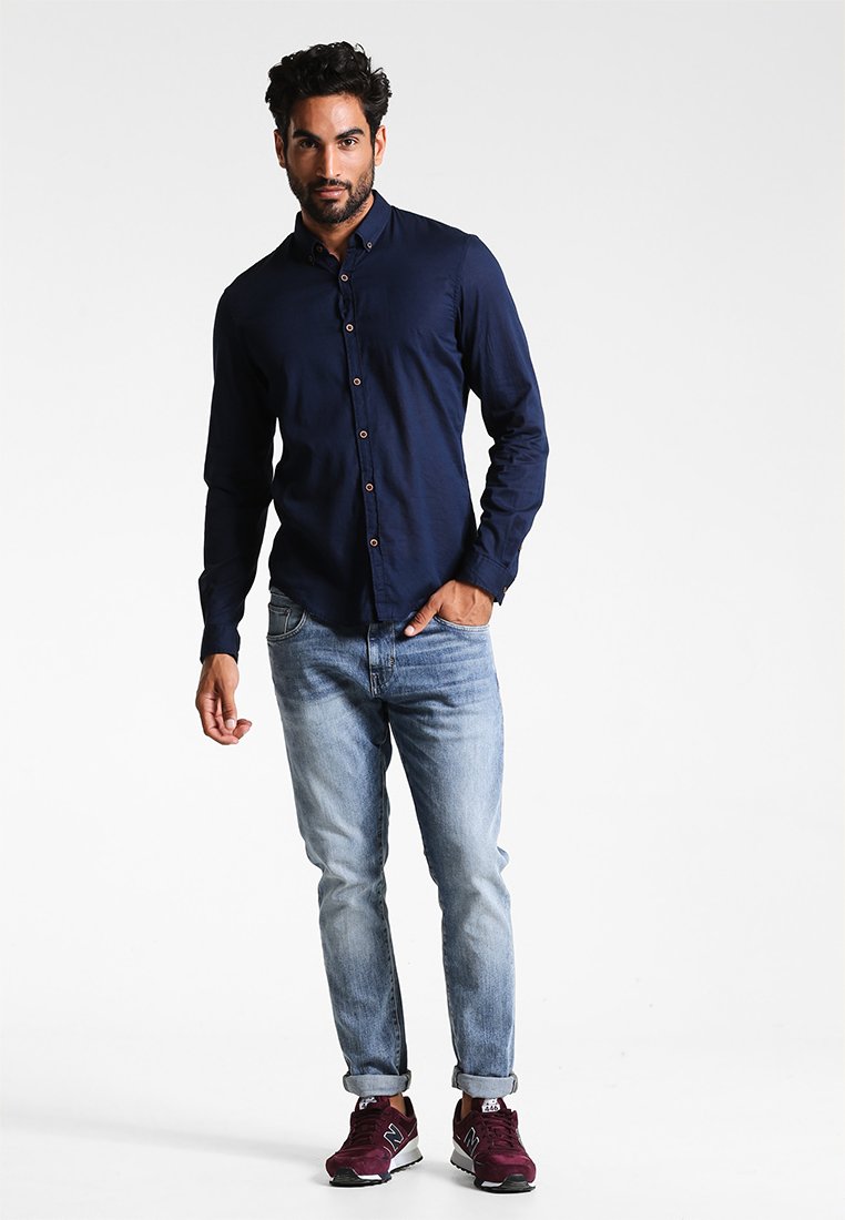 TOM TAILOR DENIM Overhemd - black iris blue/donkerblauw - Zalando.nl