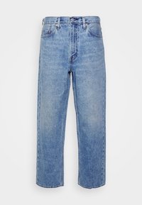 Bleka blå denimjeans med rak passform, fem fickor och synlig söm. Knapplås och dragkedjestängning i midjan.