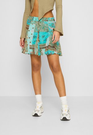 ONLY ONLSTELLA PATCH A LINE SKIRT - Φούστα σε γραμμή Α - electric green