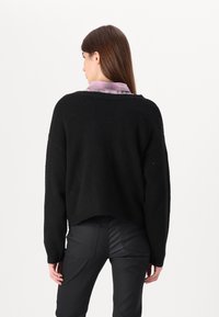 JDY JDYBRAVE LIFE V NECK  - Casaco de malha - black