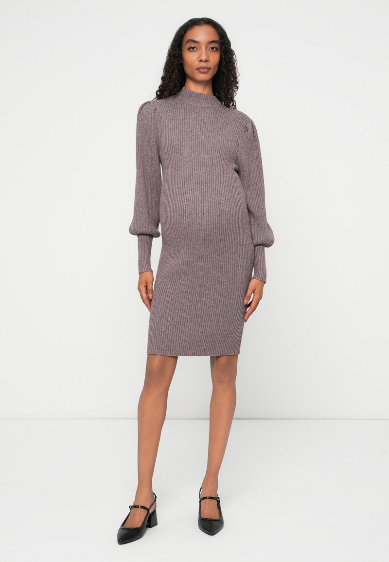 ONLY MATERNITY OLMKATIA DRESS - Jumper dress - winter bloom/dark purple -  Zalando.co.uk