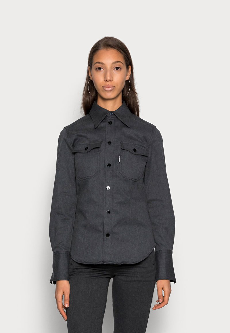 G-STAR KICK BACK - Blusa com botões - shadow