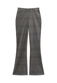 CHECKED FLARED - Pantalones - light grey