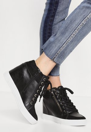 High-top trainers - black