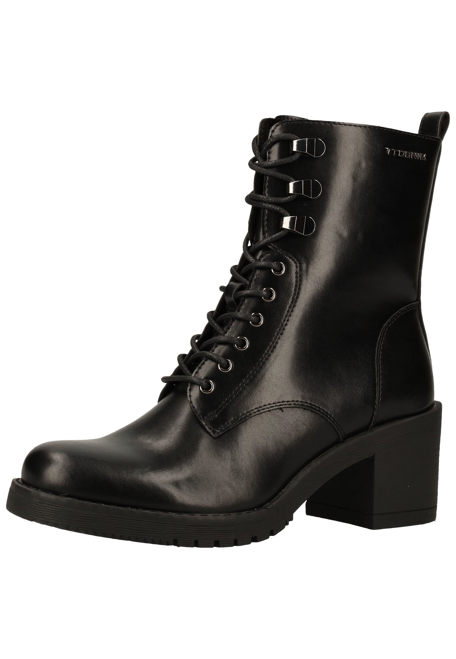 Enkellaarsjes met hoge hak black 00001 Enkellaarsjes met hoge hak black 00001