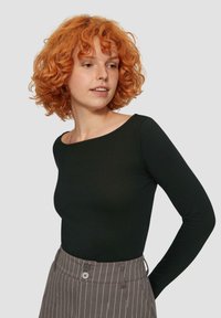 QS MIT U-BOOT-AUSSCHNITT - Longsleeve - schwarz