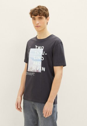 T-shirt med print - coal grey