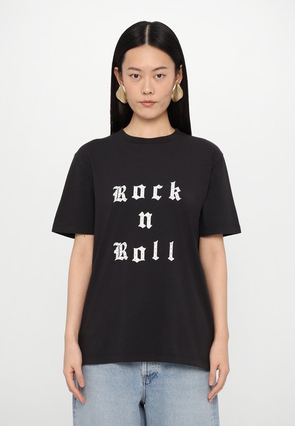 EDWIN ROCK AND ROLL STRASS - Print T-shirt - carbone
