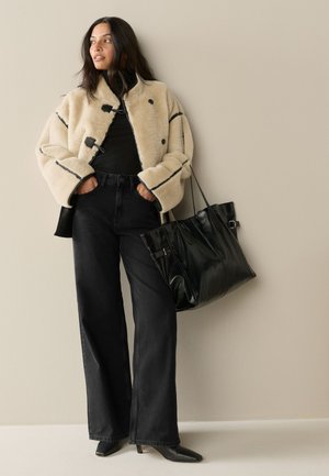 Next REGULAR FIT - WIDE LEG JEANS 2 PACK  . - Wide Leg - black rinse blue