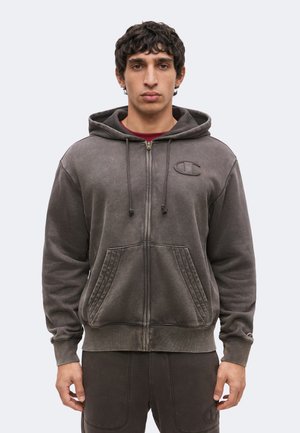 Champion, SPORTSWEAR ZIP UP HOODIE RELAX FIT WASHED - Суитшърт с цип - dark green