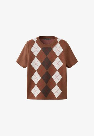 Mango, ADULT - Print T-shirt - brown