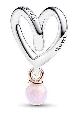MOM HEART - Charms - sterling silver and rose gold plated