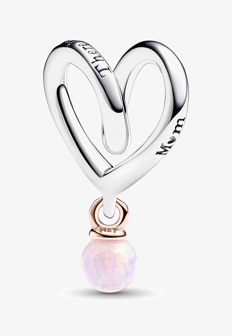 Pandora MOM HEART - Talizman - sterling silver and rose gold plated