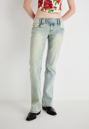 Jaded London THIRTEEN - Traperice krojene za nošenje s čizmama - light blue wash