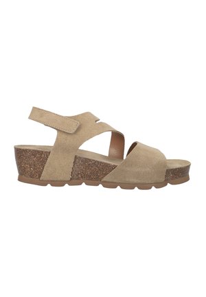 Notre-V, NOTRE-V DAMES SANDALEN MET HAK NV-1020. - Sandalen met sleehak - serraje noce