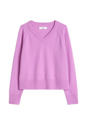 Marc O'Polo DENIM, KNIT PULLOVER, LONGSLEEVE, V-NECK - Strickpullover - smoky grape