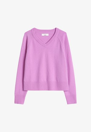 Marc O'Polo DENIM, KNIT PULLOVER, LONGSLEEVE, V-NECK - Strickpullover - smoky grape