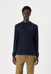 Tommy Jeans - LINEAR CHEST TEE  - Long sleeved top - dark night navy Thumbnail Image 1