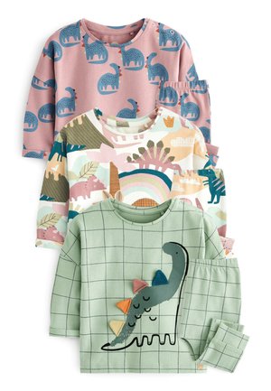 6 PACK SET - Leggings - green dinosaur