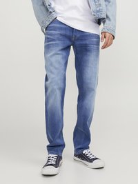 Jack & Jones - MIKE ORIGINAL - Džinsi ar taisnām starām - blue denim Miniatūras attēls 1