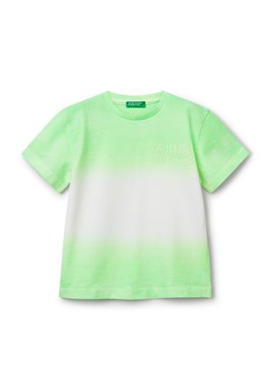 DIP-DYE WITH EMBROIDERY - T-shirt con stampa - green