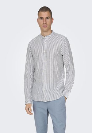 Only & Sons ONSCAIDEN LS MAO STRIPE NOOS - Majica - dark navy