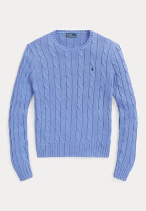 Polo Ralph Lauren, CABLE KNIT COTTON CREWNECK SWEATER - Neule - blau