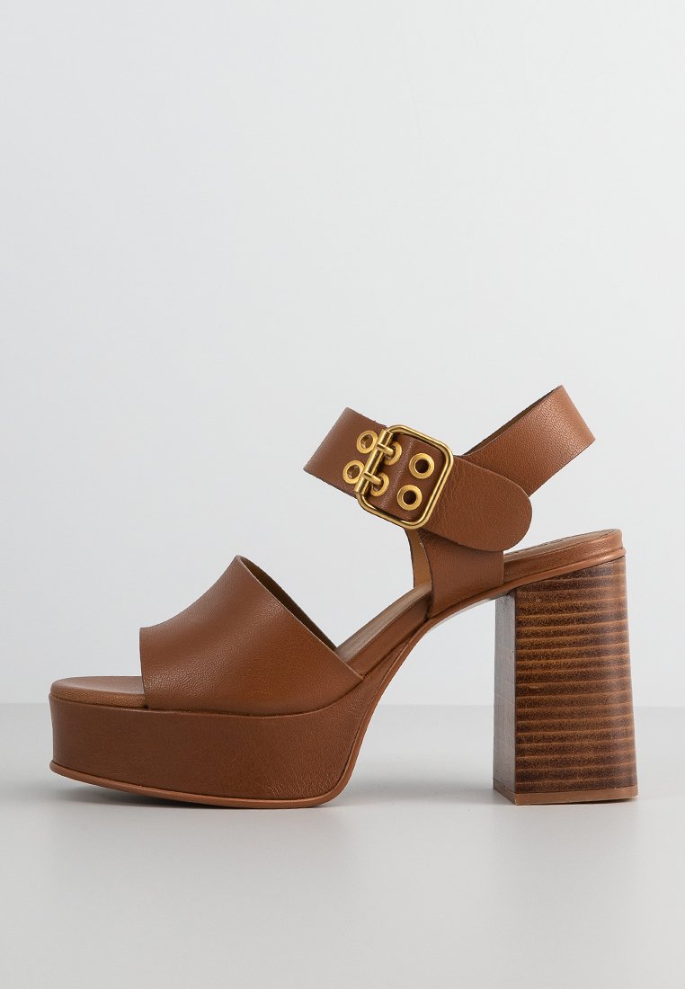 See by Chloé Sandalen met plateauzool lichtbruin See by Chloé Sandalen met plateauzool lichtbruin