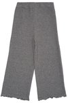 RIB WIDE - Tracksuit bottoms - grey melange