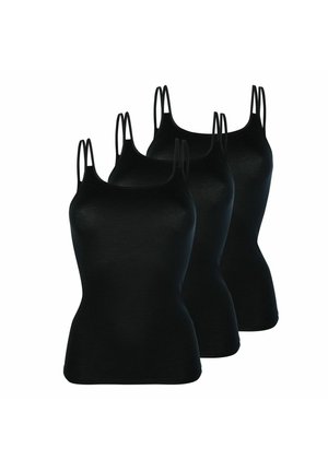 TOP DOPPEL - SPAGHETTITRÄGERN INTIME 3 PACK - Undershirt - schwarz