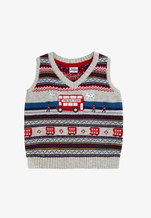 REGULAR FIT - FAIRISLE PATTERN TANK - Viršus - grey