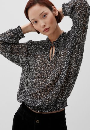 s.Oliver MIT ALLOVERPRINT - Blouse - schwarz
