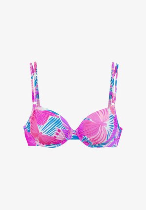 Sunseeker, SUNSEEKER BÜGEL-BIKINI-TOP - Bikini top - pink-blau bedruckt