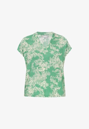 usha, Bluse - green white