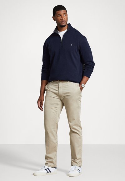 Polo Ralph Lauren Big & Tall LUXURY JERSEY QUARTER ZIP PULLOVER - Camisola de manga comprida - aviator navy