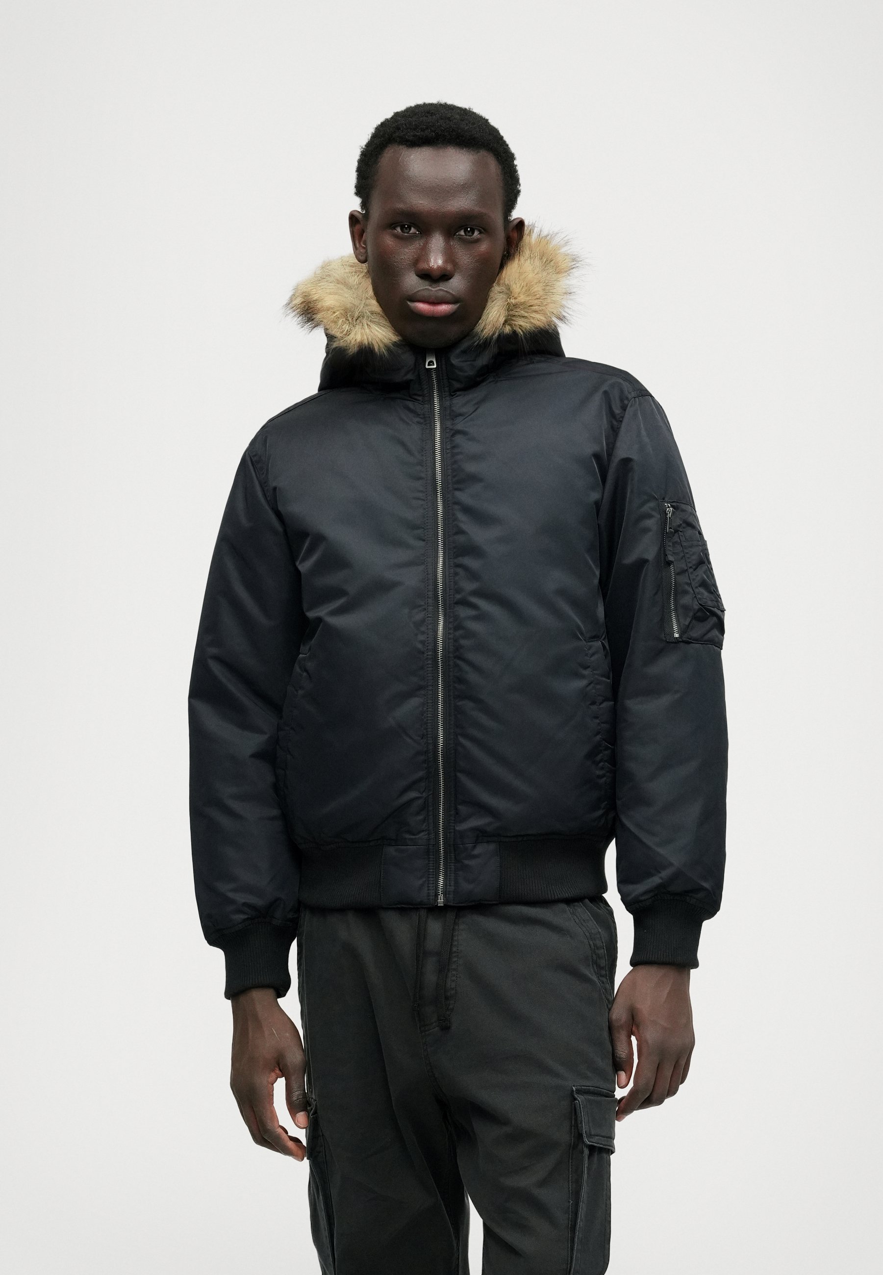 Hollister Co. MILITARY JACKET - Winter jacket - black -