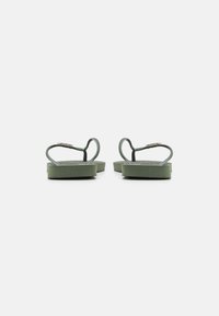 Havaianas SLIM SQUARE LOGO METALLIC - Papuci plajă - olive green