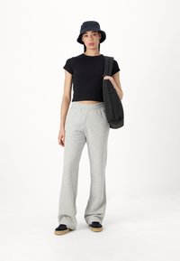 JJXX JXALLY REG WIDE PANTS - Tepláky - light grey melange