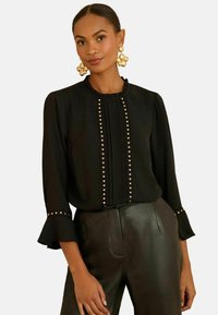 REGULAR FIT - HARDWARE DETAIL FLUTE SLEEVE  - Bluse - black heart