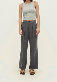 Stradivarius Pantaloni - silver-coloured