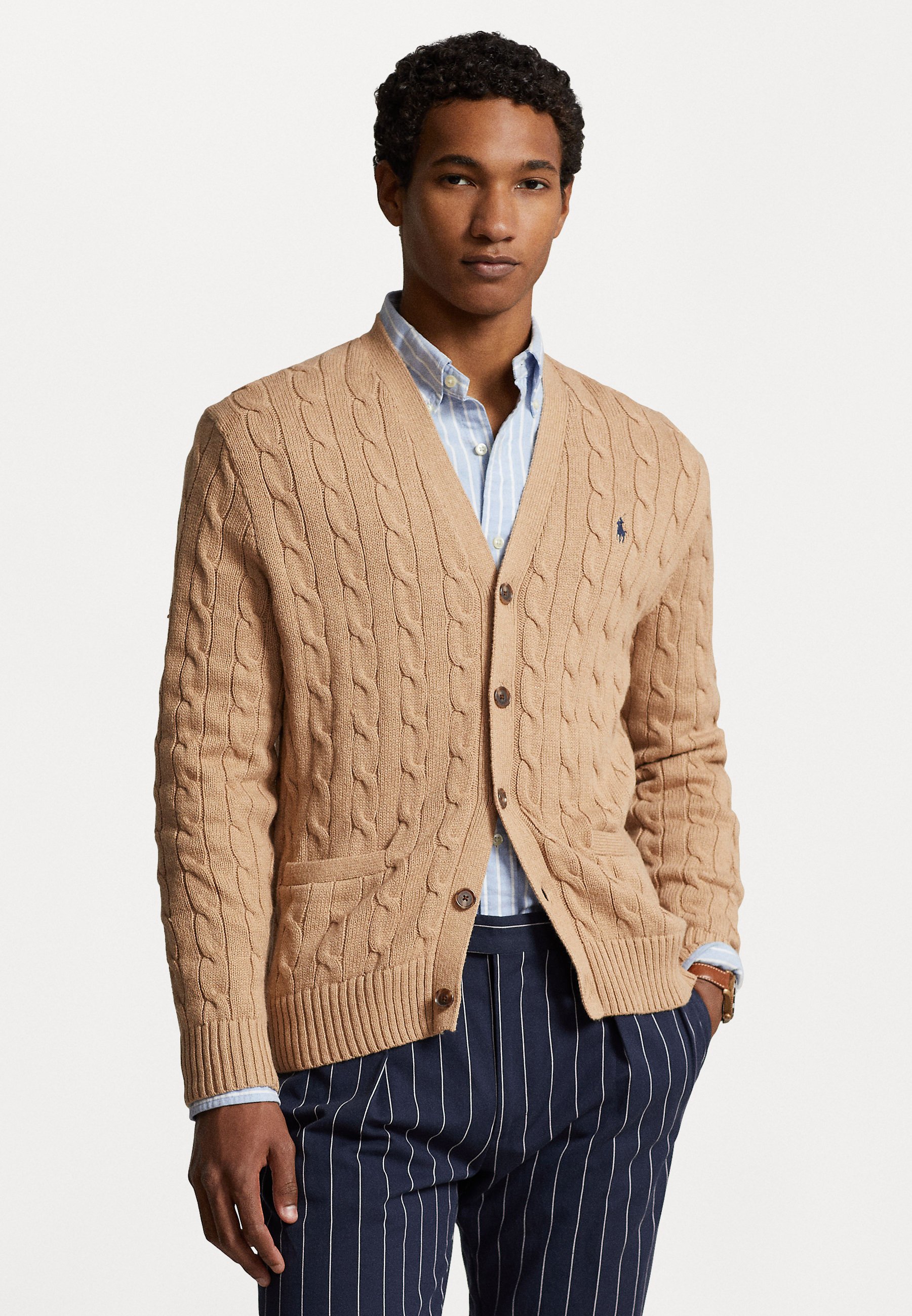 Polo Ralph Lauren LONG SLEEVE - Cardigan - camel melange/camel  