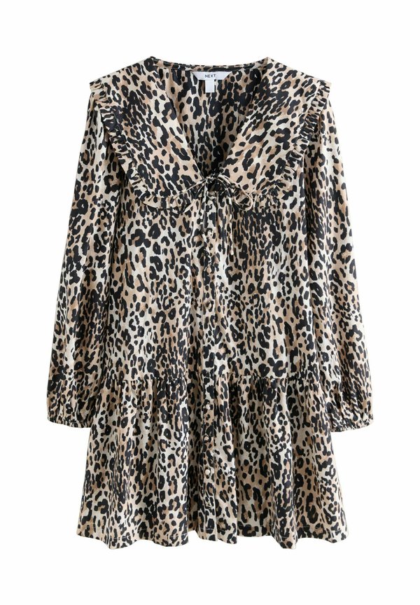 Blusenkleid - animal leopard print