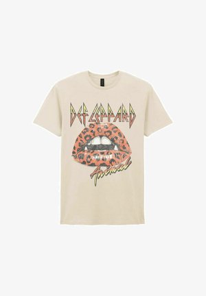 rockshirts, DEF LEPPARD LEOPARD LIPS T-SHIRT - T-shirts print - white