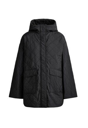 OYSHO, FELLEX® AEROGEL PADDED JACKET WITH FAUX-FUR-EFFECT INTERIOR - Manteau d'hiver - black