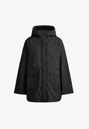 OYSHO, FELLEX® AEROGEL PADDED JACKET WITH FAUX-FUR-EFFECT INTERIOR - Manteau d'hiver - black